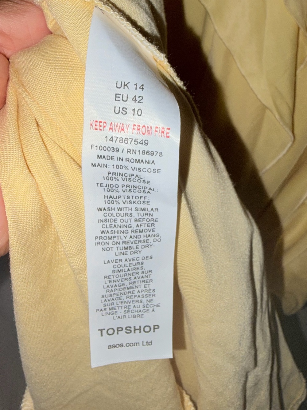 Topshop Pale Yellow Ruffle-Trim Maxi Dress - Picture 5 of 12